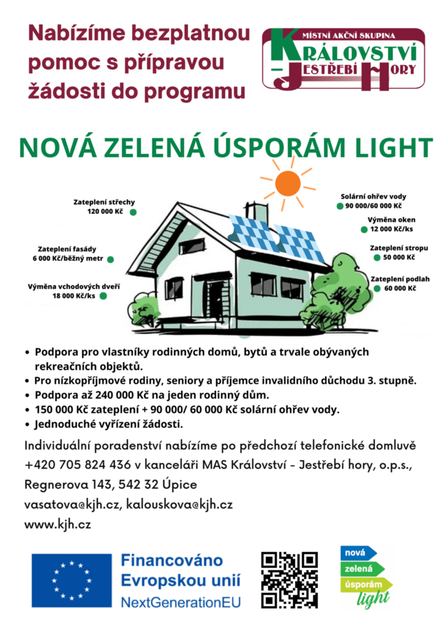 Nová zelená úsporám Light od 17.01.2024