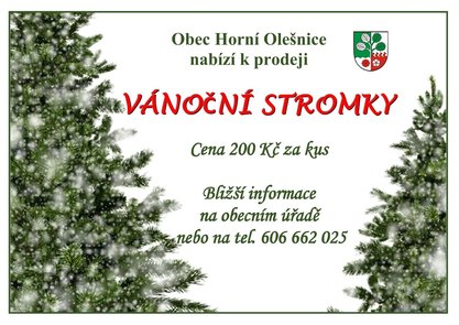 Prodej vánočních stromků v Horní Olešnici